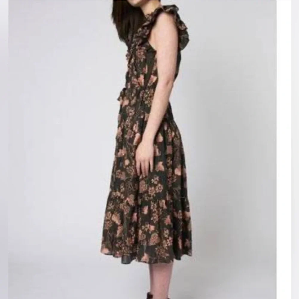 Ulla Johnson Romina Midi Dress in Balsam Sz 8 - Picture 4 of 5
